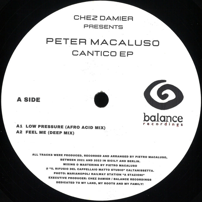 Chez Damier presents Peter Macaluso - Cantico EP (BL029)