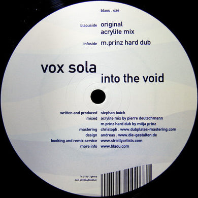 Vox Sola ‎– Into The Void (Second Hand)