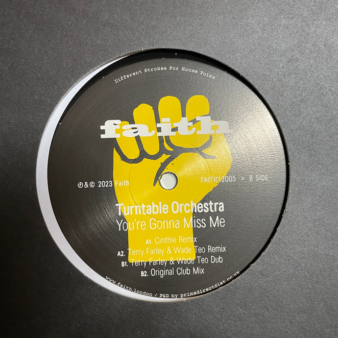 Turntable Orchestra - You're Gonna Miss Me incl. Cinthie Remix (Faith12005)