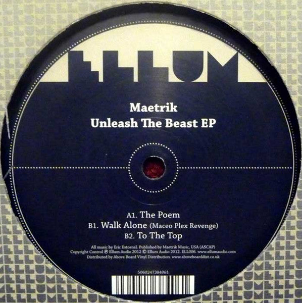 Maetrik ‎– Unleash The Beast EP (ELL006) (Second Hand)