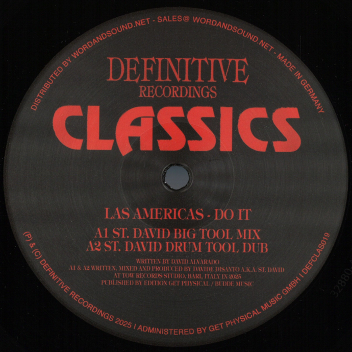 Las Americas - Do It (St. David Remixes) (DEFCLAS019)
