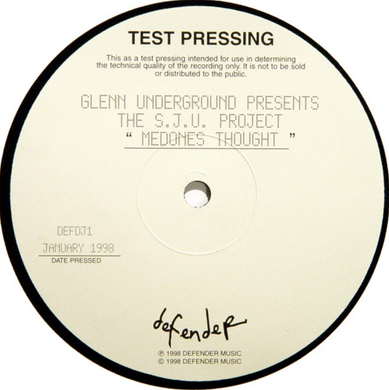 Glenn Underground Presents The S.J.U. Project ‎– Medones Thought/Musical High (DEFDJ1) (Second Hand)