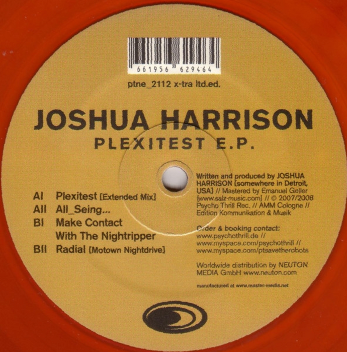 Joshua Harrison – Plexitest EP (ptne_2112 x-tra ltd.ed.) (Second Hand)