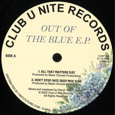 Black Chunes Productions/Manhattan Project - Out Of The Blue E.P. (CUNT028)