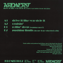 Andre Kronert - Drive It Like You Stole It (KRONERT002N)