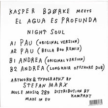 Kasper Bjørke / El Agua Es Profunda - Night Soul EP (MuleMusiq289)