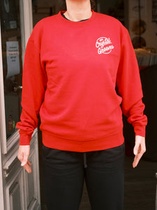 803 Crystal Grooves Sweater red with embroidered logo